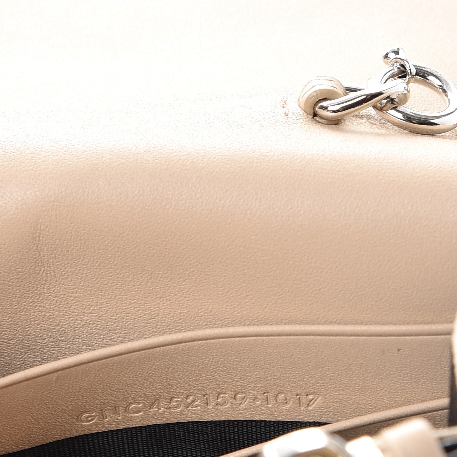Saint Laurent Smooth Calfskin Classic Monogram Kate Tassel Chain Wallet Nude Powder 7 of 7