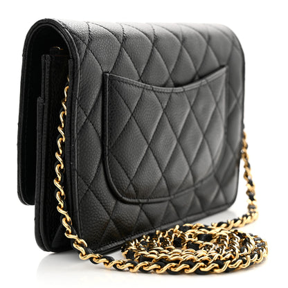 Chanel Caviar Quilted Wallet on Chain WOC Black 3 of 12