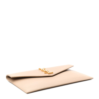 Saint Laurent Grain De Poudre Uptown Pouch Dark Beige 4 of 7