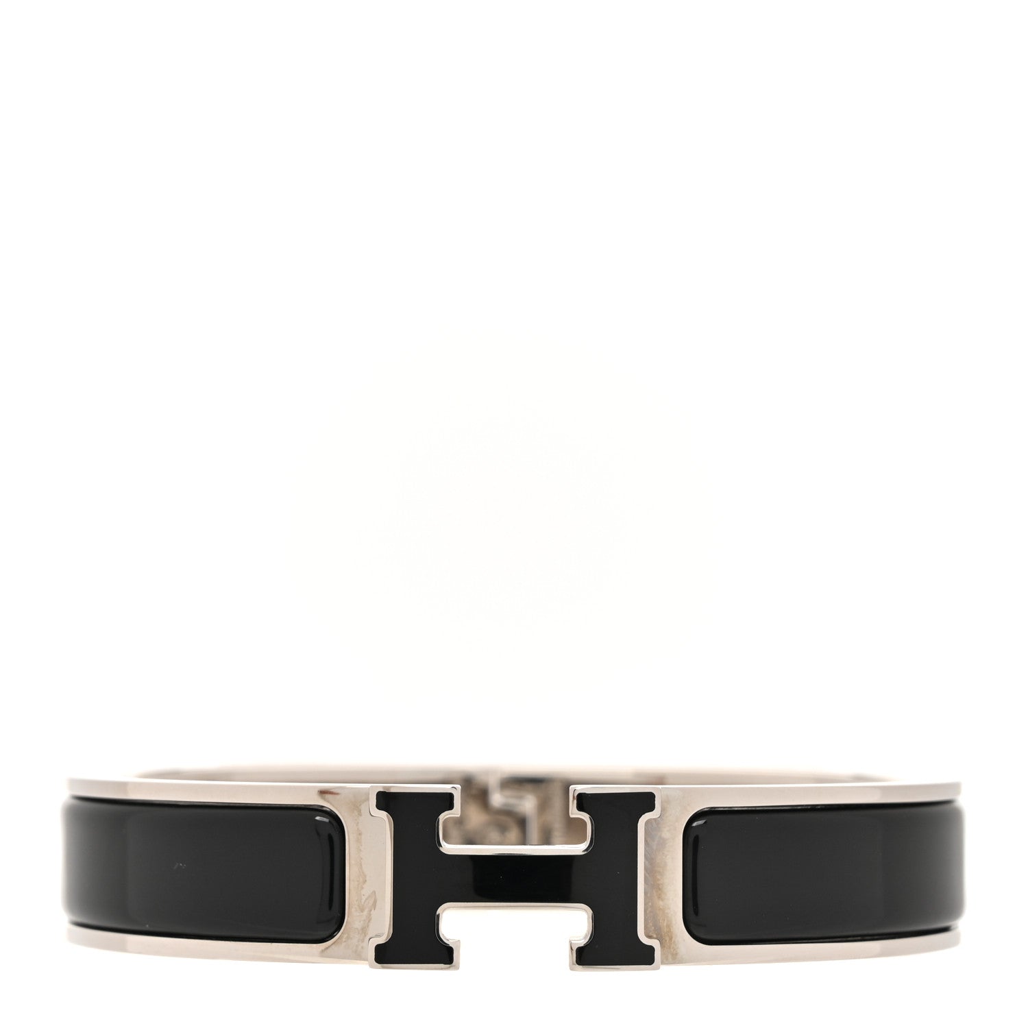 Hermes Enamel Narrow Clic Clac H Bracelet GM Black 1 of 5