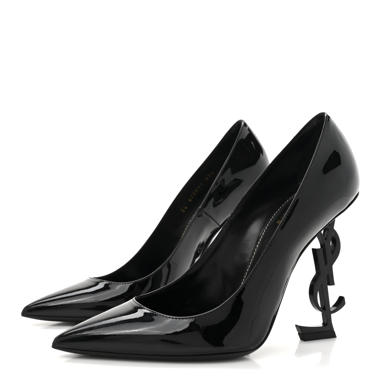 Saint Laurent Patent Calfskin Opyum 110 Pumps 37.5 Black 4 of 11