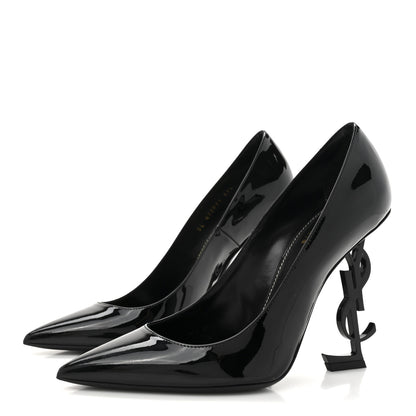 Saint Laurent Patent Calfskin Opyum 110 Pumps 37.5 Black 4 of 11