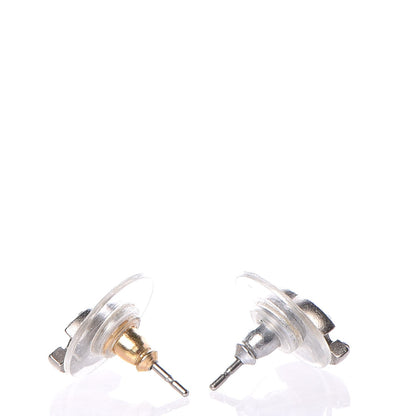 Chanel Crystal CC Earrings Silver 3 of 5