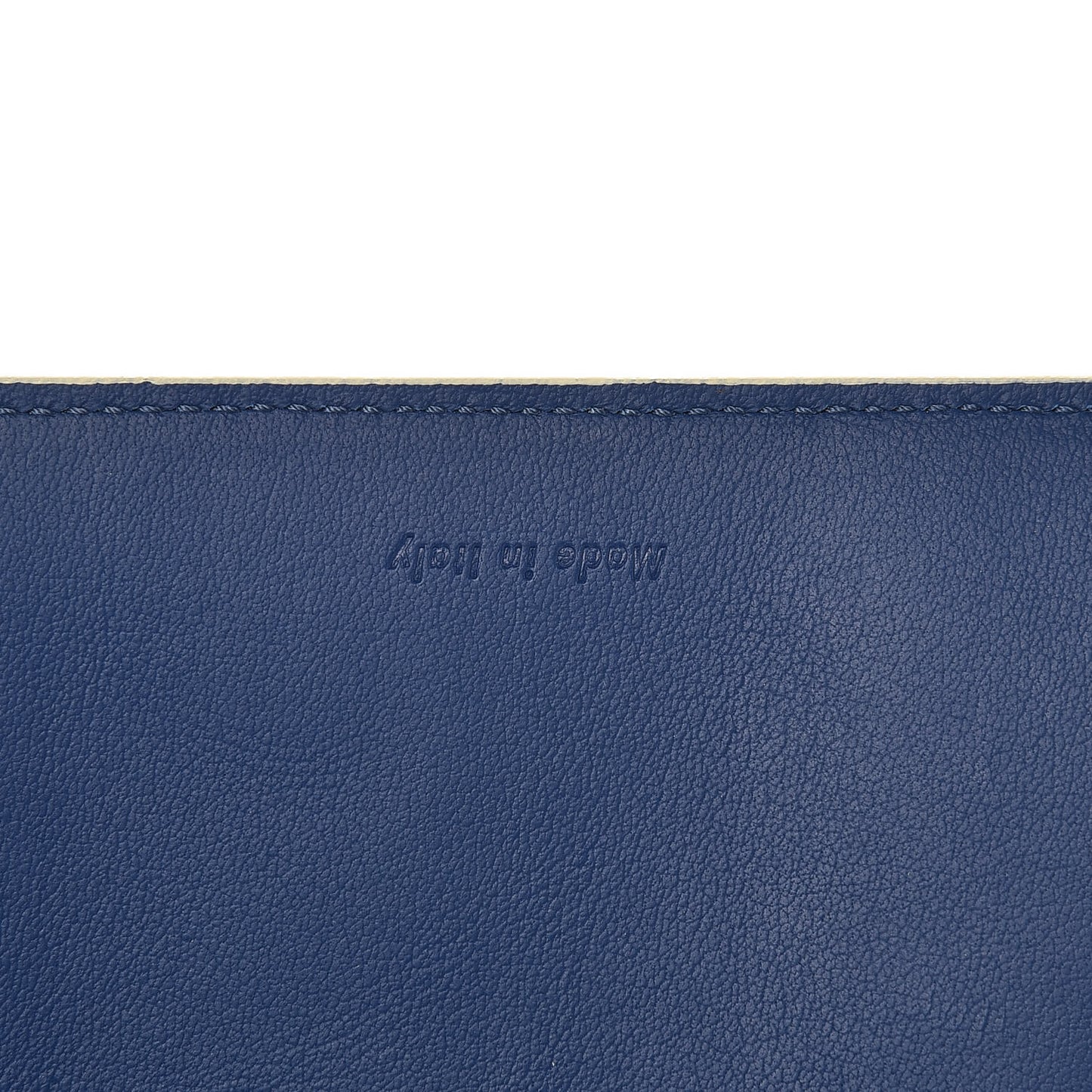 Grained Calfskin Medium Multifunction Strap Wallet Ivory