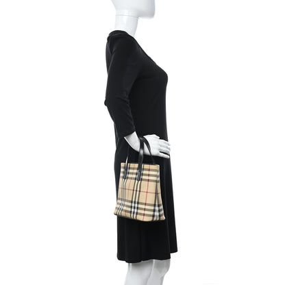 Burberry Canvas House Check Mini Tote Black 2 of 12