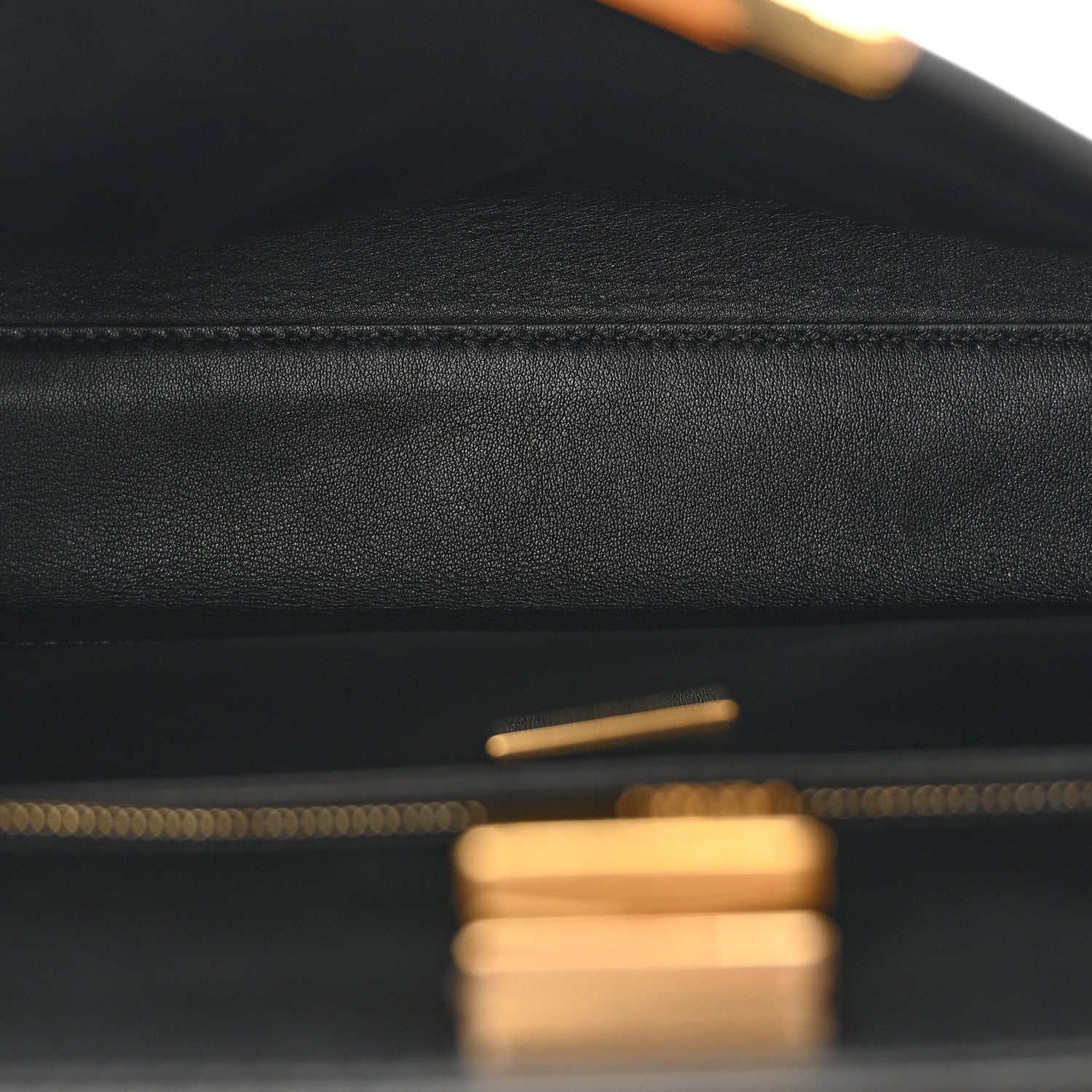 Fendi Vitello Tahiti Burro Medium Peekaboo Iconic Essentially Satchel Tortora Black 6 of 10
