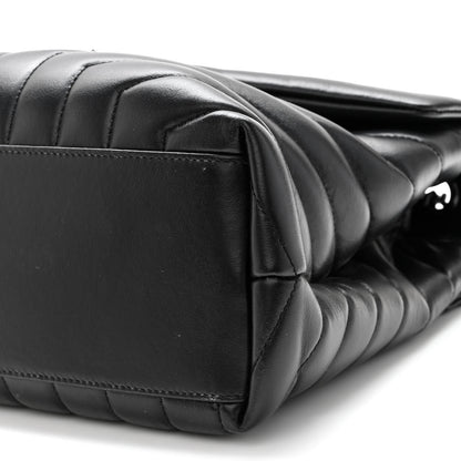 Saint Laurent Calfskin Y Quilted Monogram Monochrome Medium Loulou Chain Satchel Black 10 of 10