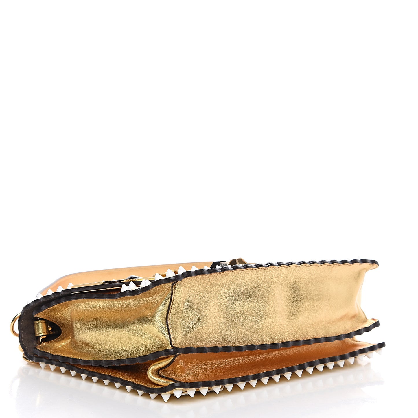 Metallic Calfskin Wonder Monster Kan I Shoulder Bag Gold