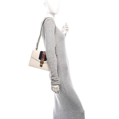 Gucci Calfskin Small Sylvie Shoulder Bag Off White 2 of 10