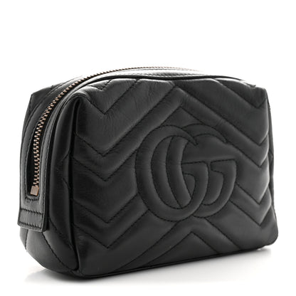 Gucci Calfskin Matelasse GG Marmont Cosmetic Case Black 3 of 10