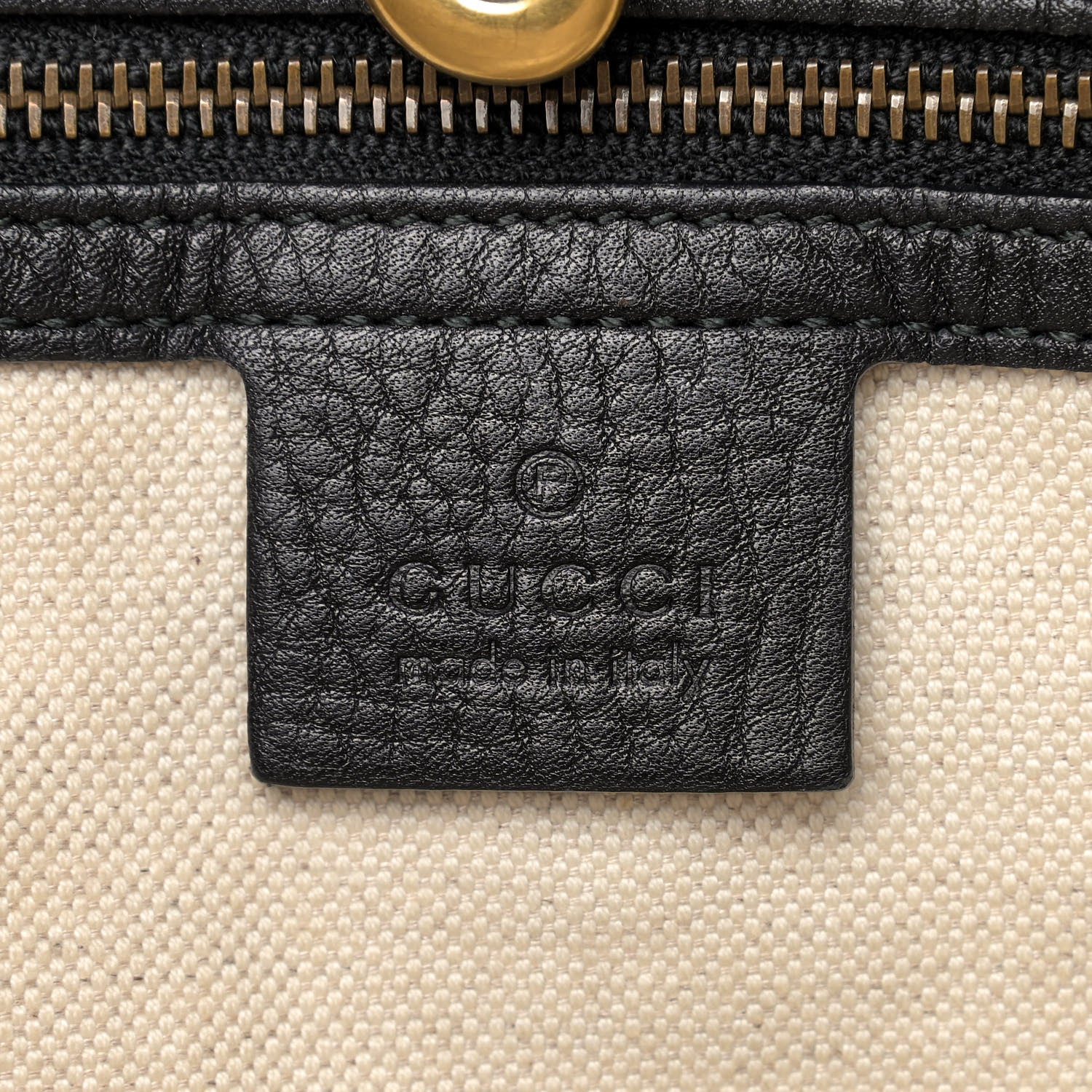 Gucci Pebbled Calfskin Medium Twill Shoulder Bag Black 6 of 12