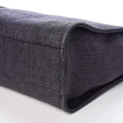 Chanel Woven Straw Raffia Small Deauville Tote Black 9 of 10