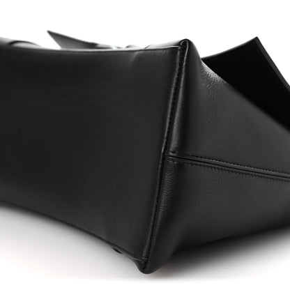 Balenciaga Semi Shiny Smooth Calfskin Monochrome M Downtown Shoulder Bag Black 11 of 12