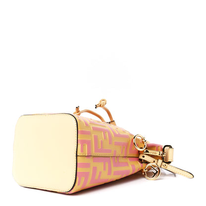 Fendi Vitello Liberty F is Fendi Bi-Color FF 1974 Embossed Mini Mon Tresor Bucket Bag Savana Lollypop 11 of 13