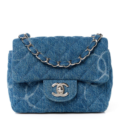 Chanel Denim CC Quilted Mini Square Flap Blue 1 of 11