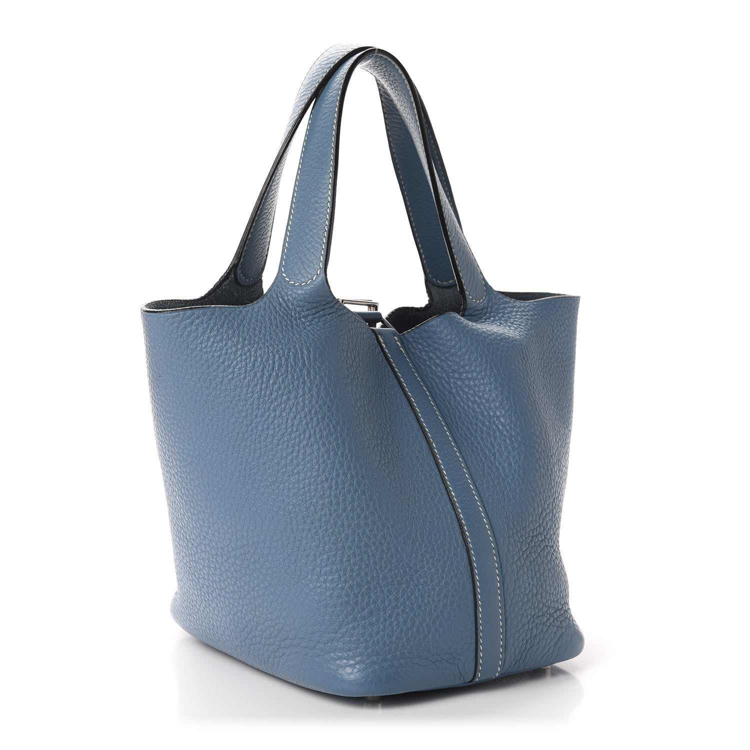 Hermes Taurillon Clemence Picotin 18 PM Blue Jean 3 of 11