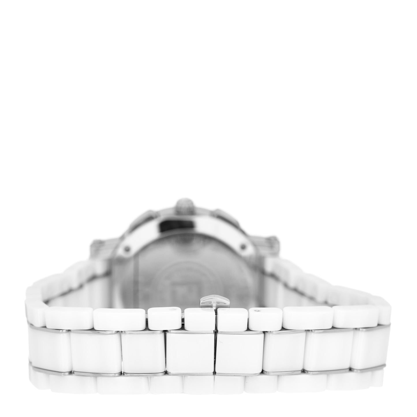 Stainless Steel Ceramic 38mm Chronograph Quartz Watch White