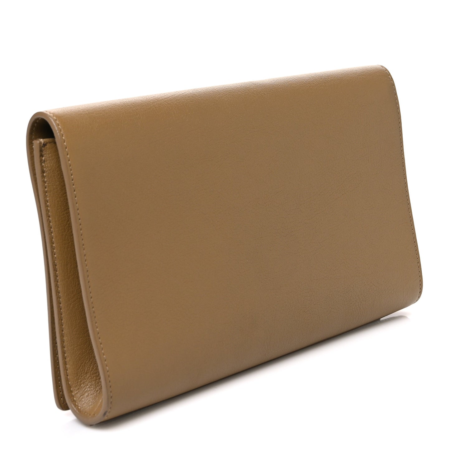 Calfskin Monogram Large Belle De Jour Clutch  Beige