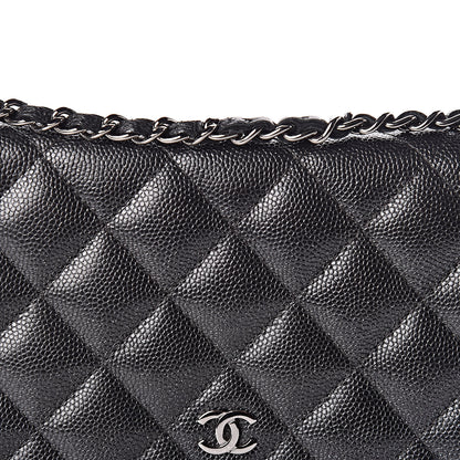 Chanel Iridescent Caviar Quilted Wallet On Chain WOC Black 9 of 12