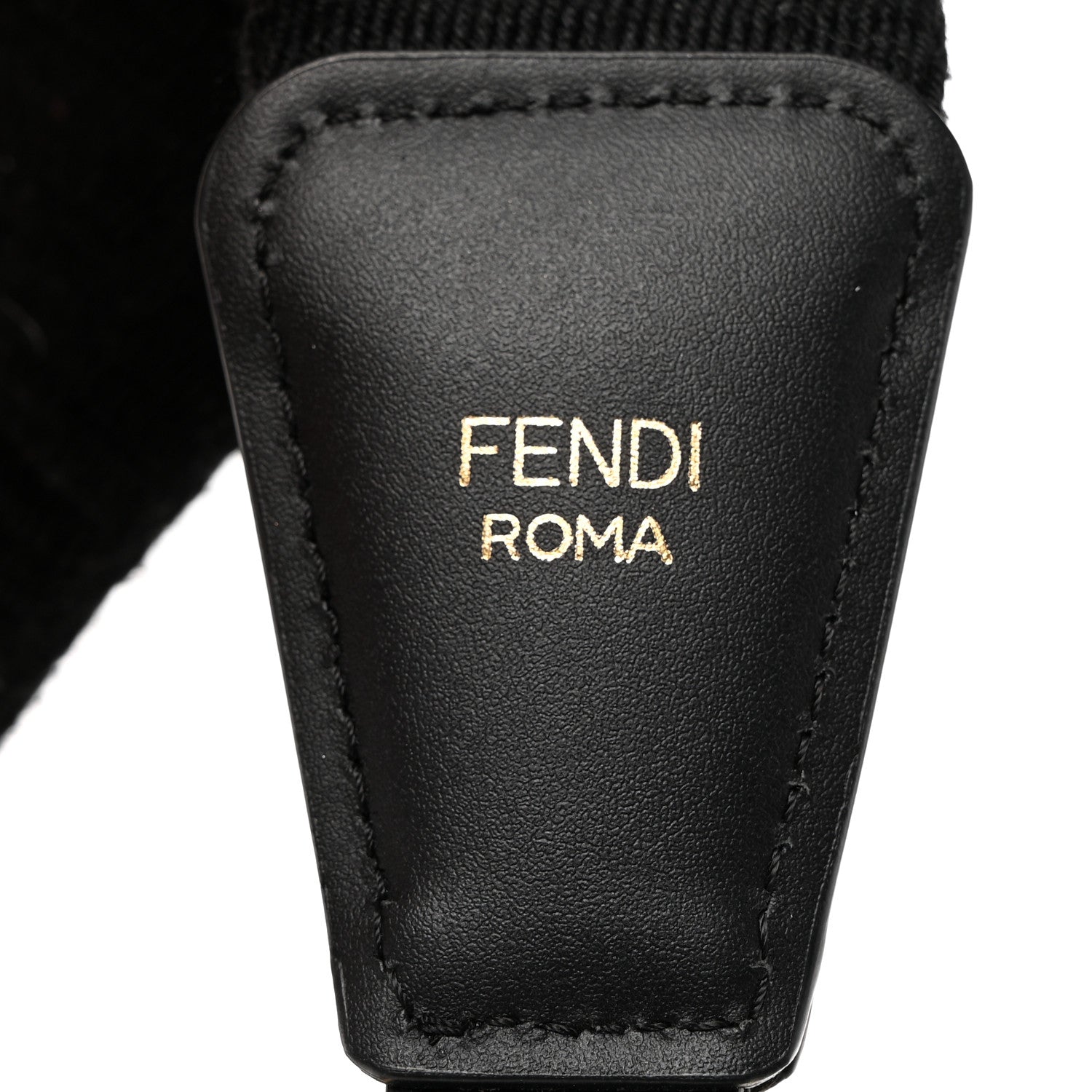 Fendi Jacquard Ribbon Vitello King FF Bi-Color Intreccio Adjustable Strap You Black 3 of 5