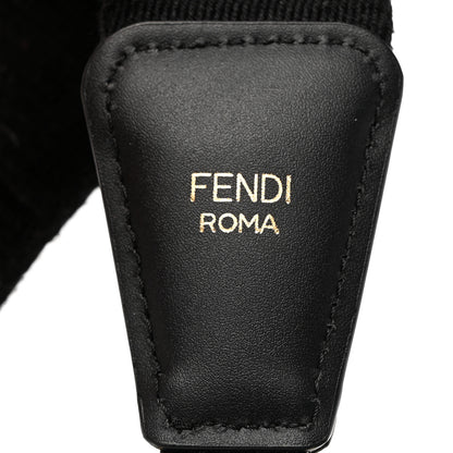 Fendi Jacquard Ribbon Vitello King FF Bi-Color Intreccio Adjustable Strap You Black 3 of 5