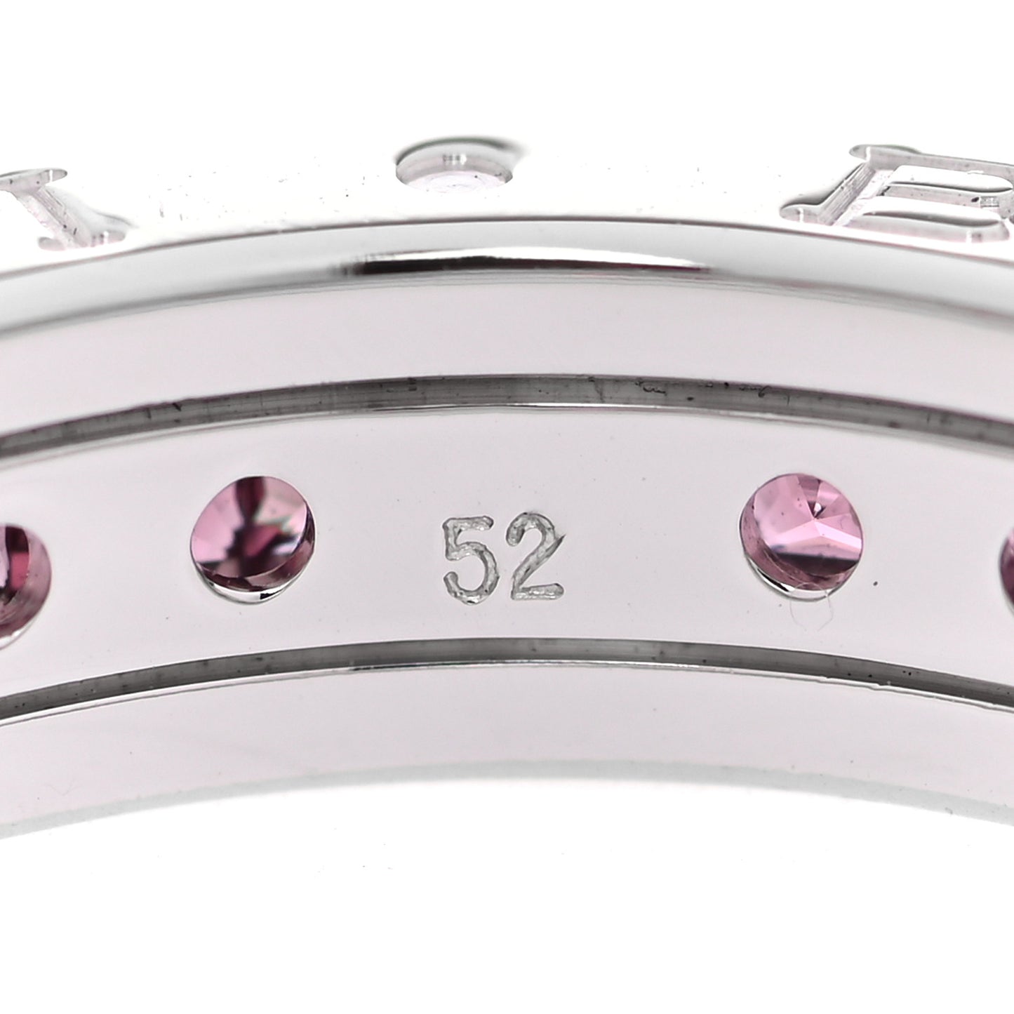 18K White Gold Garnet B.Zero1 One-Band Ring 52 6