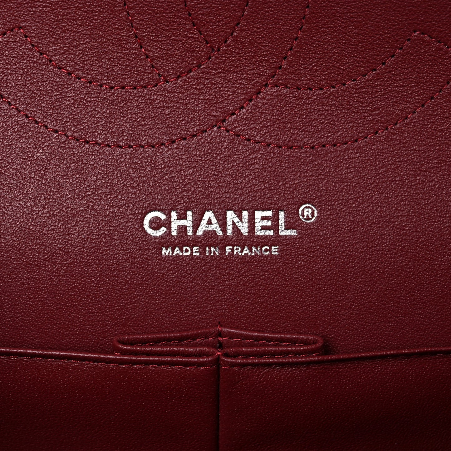 Caviar Quilted Jumbo Double Flap Dark Red