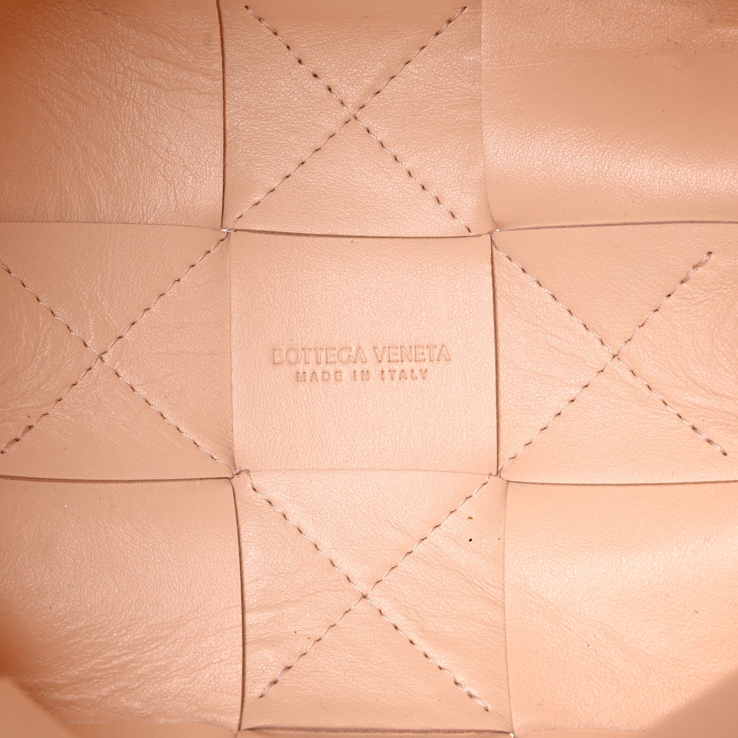 Bottega Veneta Nappa Maxi Intrecciato Cassette Bucket Bag Melon Washed 6 of 15