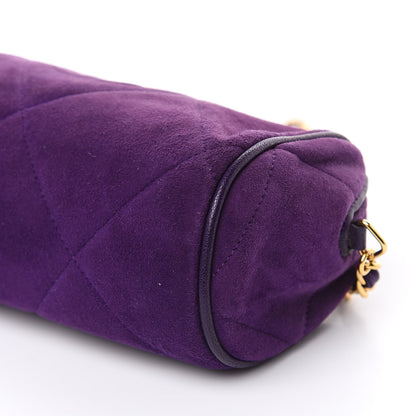 Chanel Suede Quilted Small Tassel Shoulder Bag Purple 10 of 11