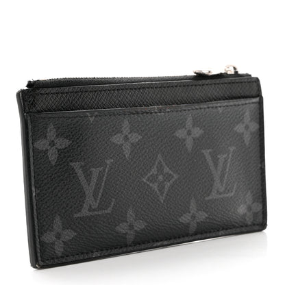 Louis Vuitton Monogram Eclipse Taiga Coin Card Holder 3 of 8