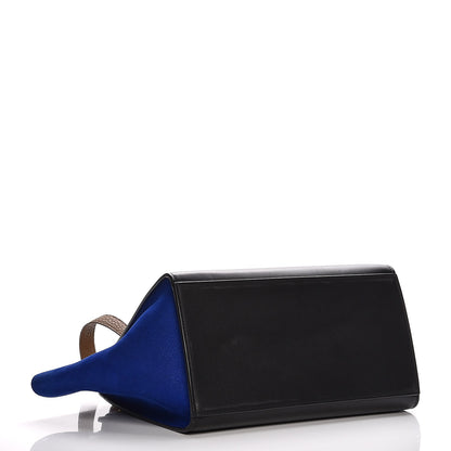 Celine Bullhide Calfskin Nubuck Small Tri-Color Trapeze Coffee 5 of 9