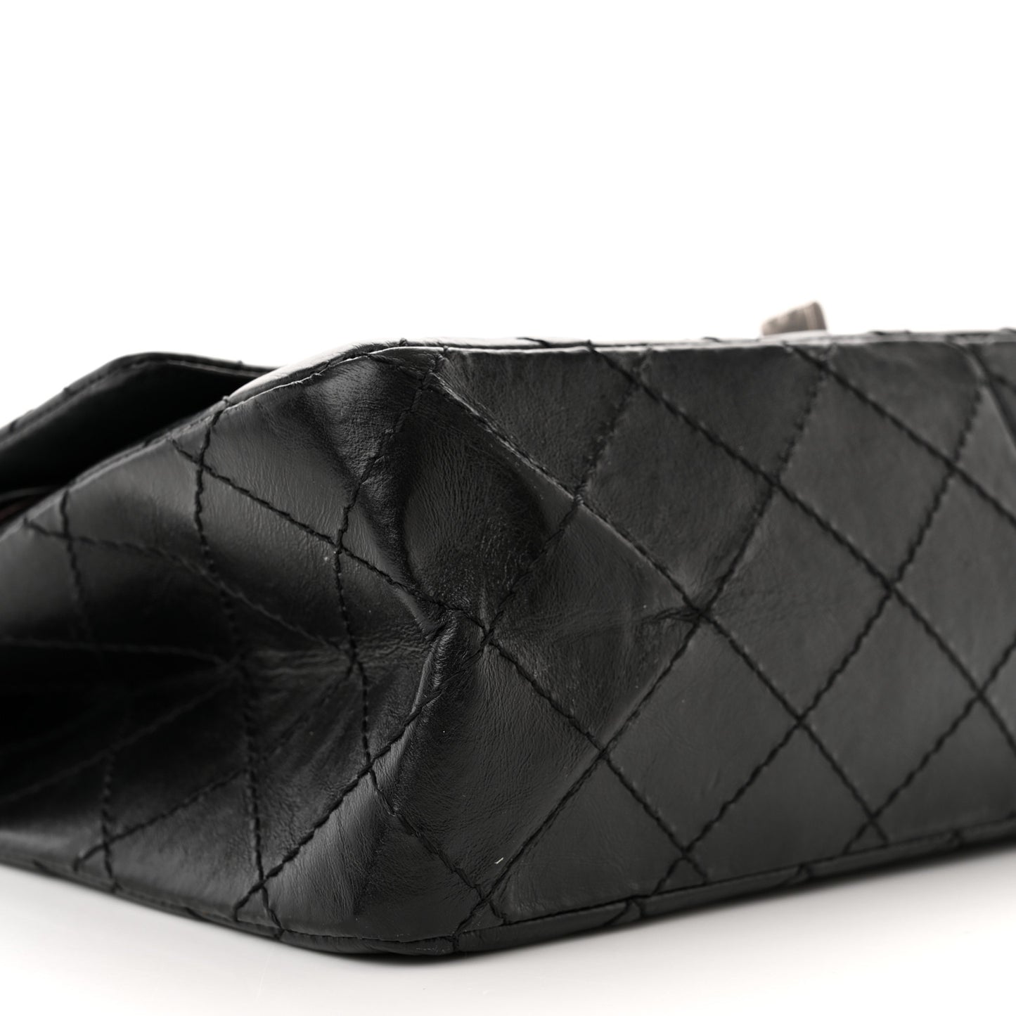 Aged Calfskin Quilted 2.55 Reissue 226 Flap Black