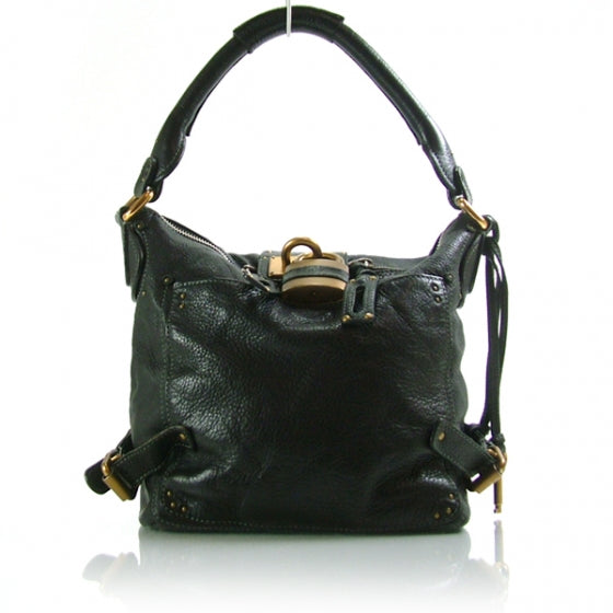 Leather PADDINGTON Hobo Black