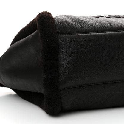 Chanel Lambskin Shearling Medium Deauville Tote Dark Brown 10 of 12