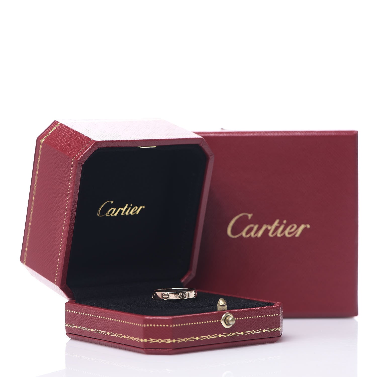 Cartier 18K Pink Gold 3.5mm LOVE Wedding Band Ring 55 7.25 5 of 5