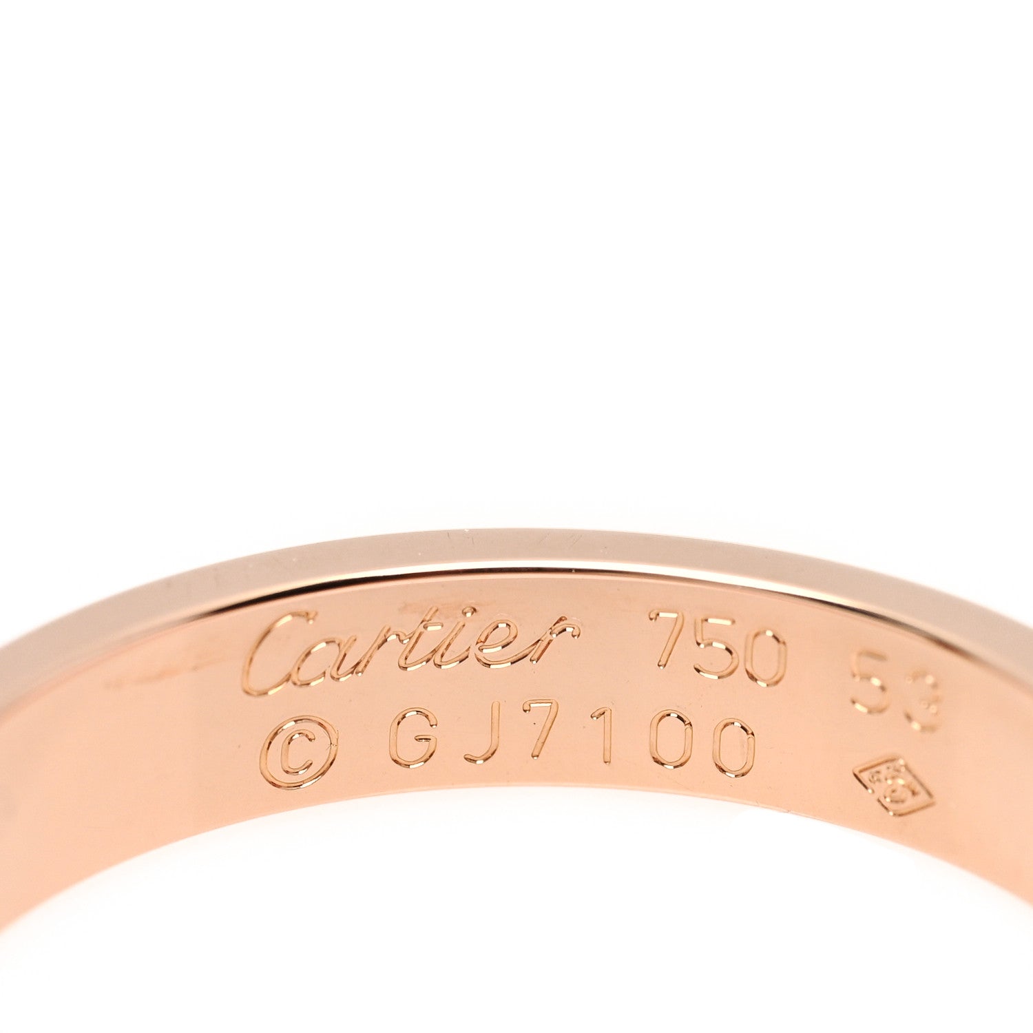 Cartier 18K Pink Gold 3.5mm LOVE Wedding Band Ring 53 6.25 4 of 4