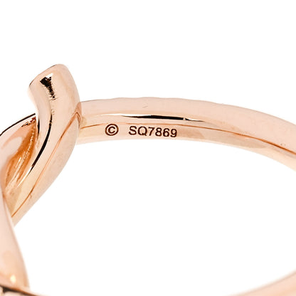 Cartier 18K Pink Gold Pink Sapphire Entrelaces Ring 48 4.5 5 of 6
