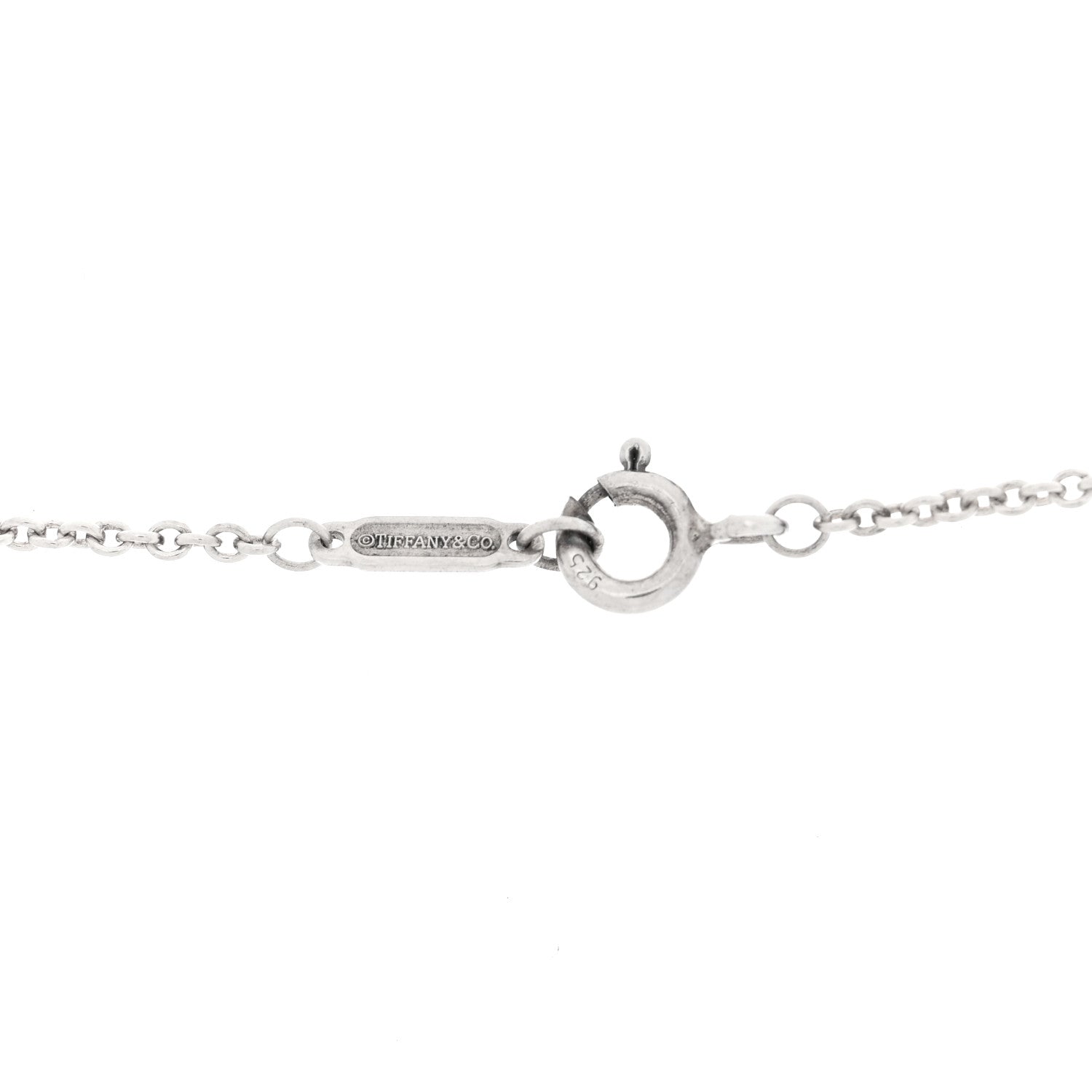 Tiffany Sterling Silver Enamel Heart Key Pendant Necklace Blue 5 of 6