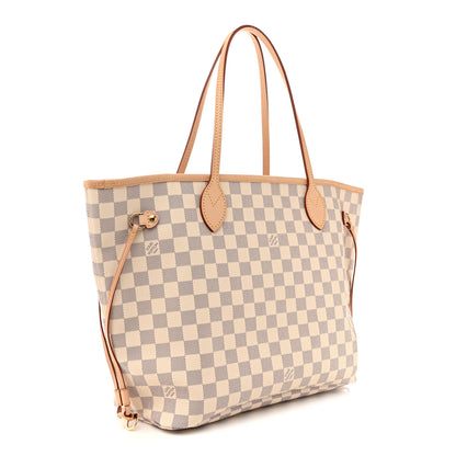 Louis Vuitton Damier Azur Neo Neverfull MM Rose Ballerine 4 of 10