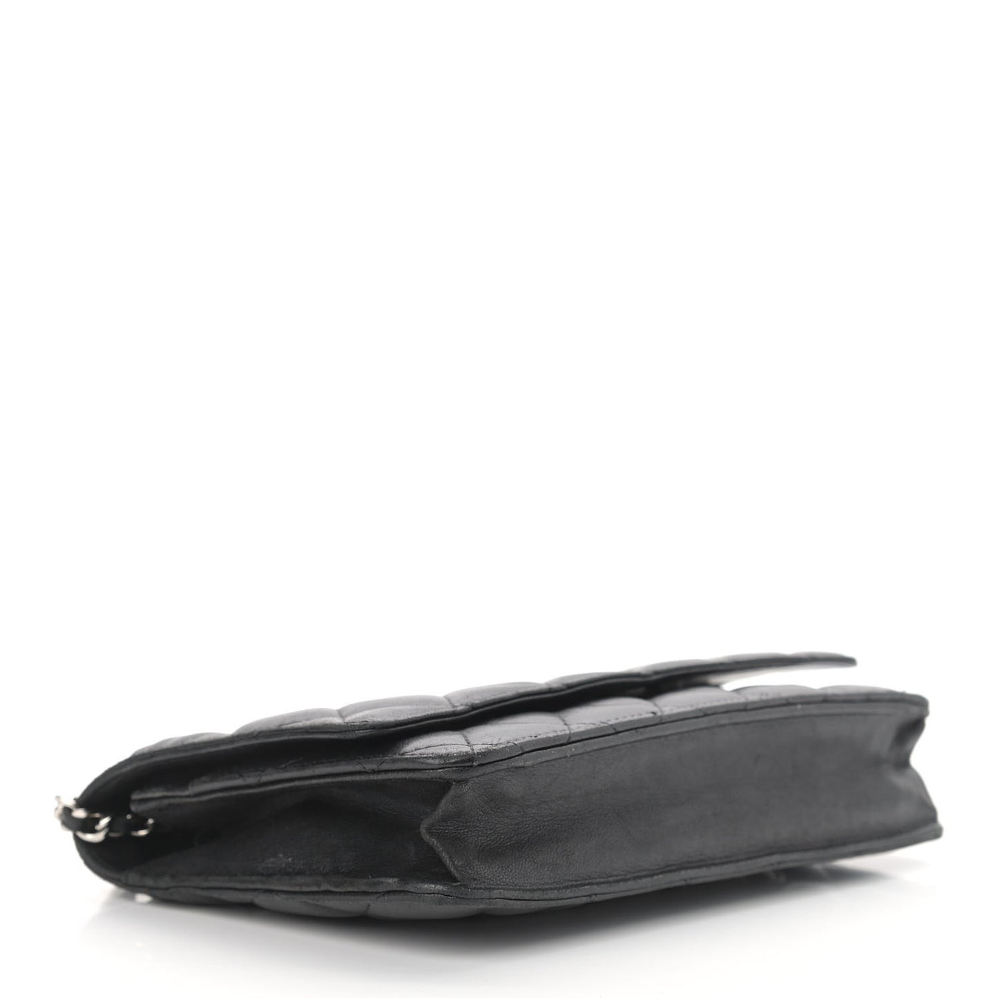 Lambskin Quilted Wallet On Chain WOC Black