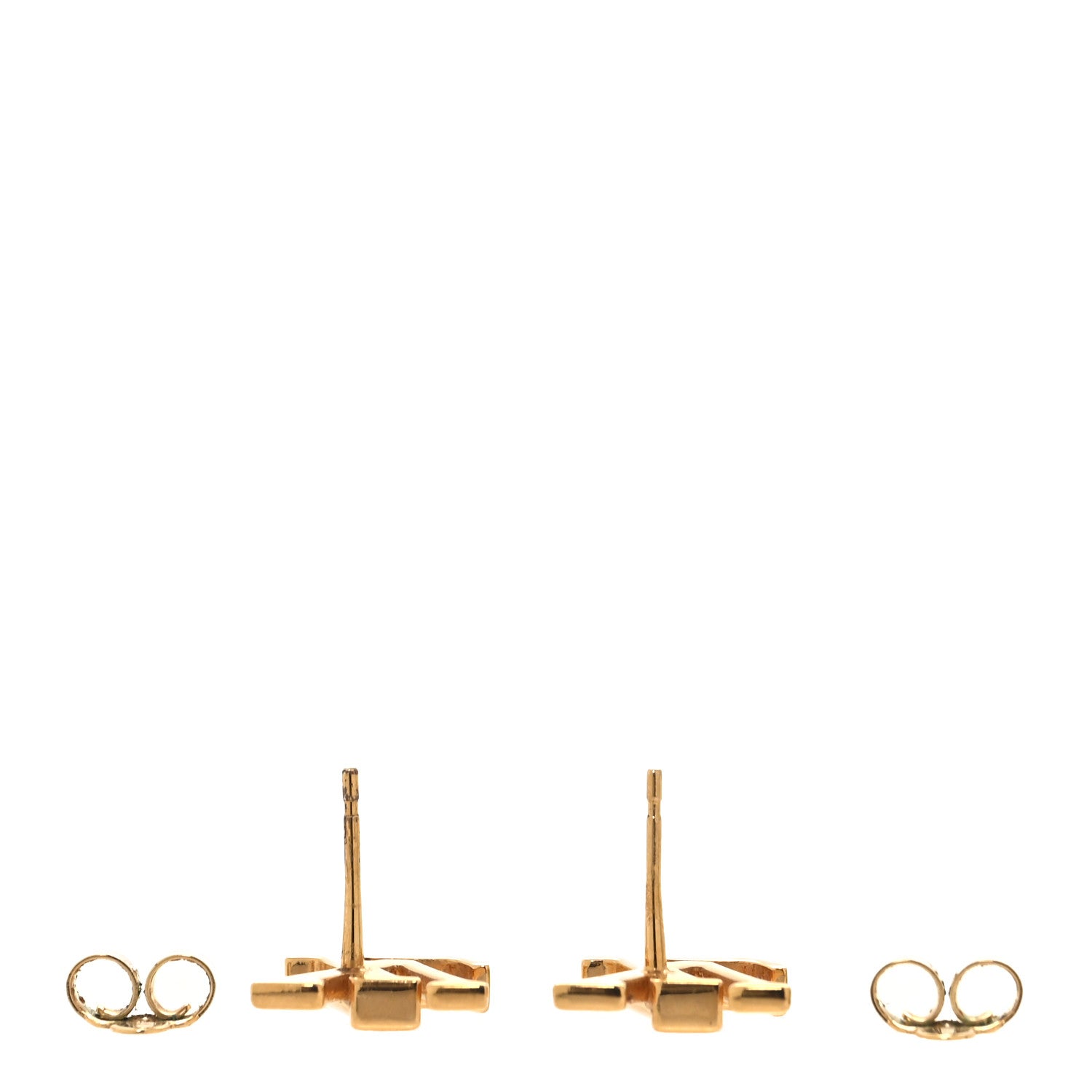 Louis Vuitton Metal LV Iconic Earrings Gold 3 of 6