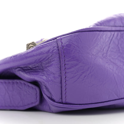 Balenciaga Agneau Arena Le Cagole Shoulder Bag XS Purple 10 of 11