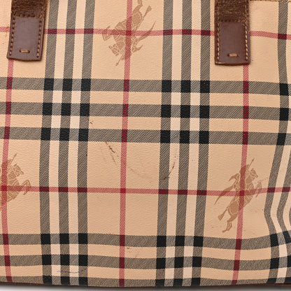 Burberry Haymarket Check Tote Brown 18 of 19