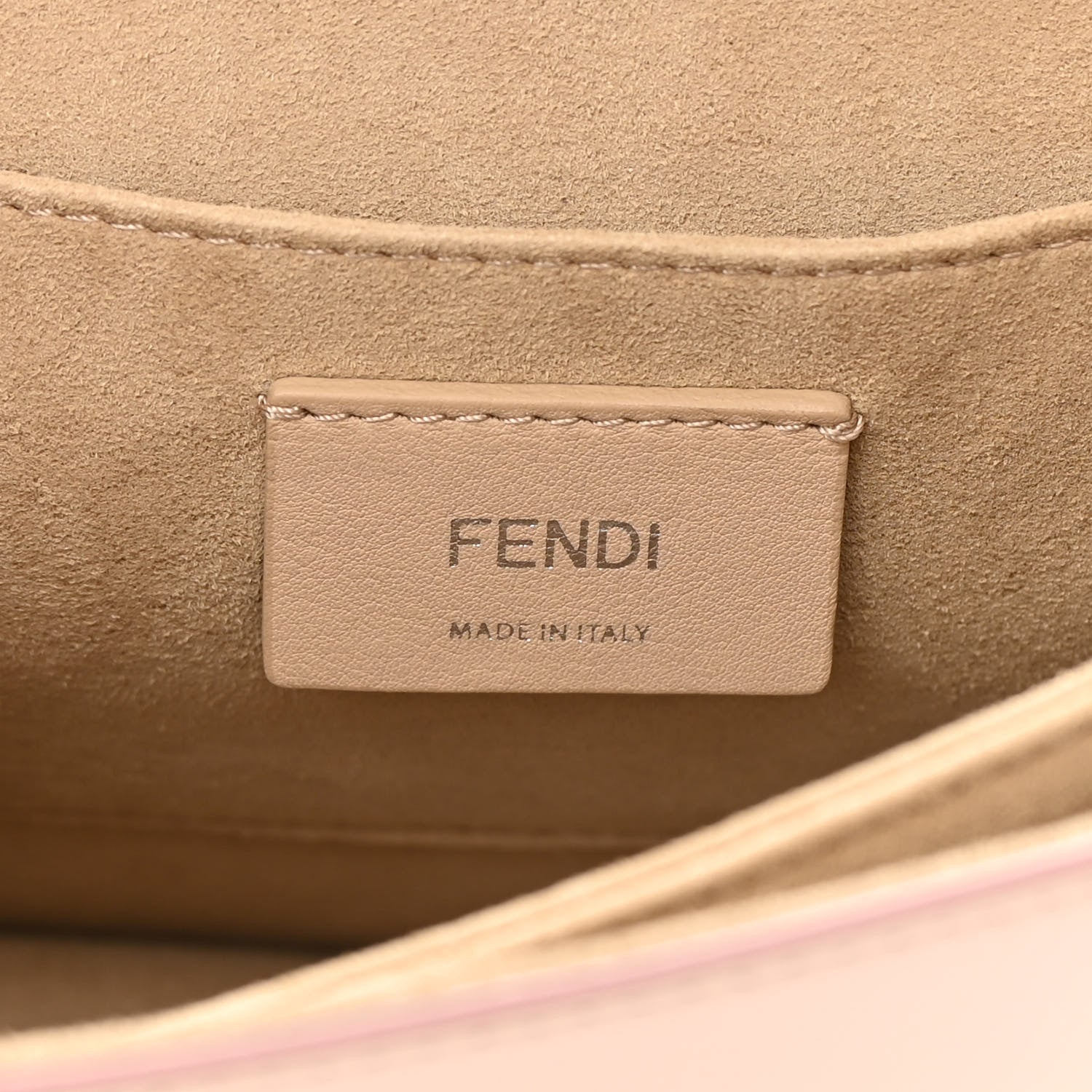 Fendi Vitello Liberty Pearl Bi-Color Flowers and Bow Scalloped Studded Kan I Shoulder Bag Black Soap 6 of 12