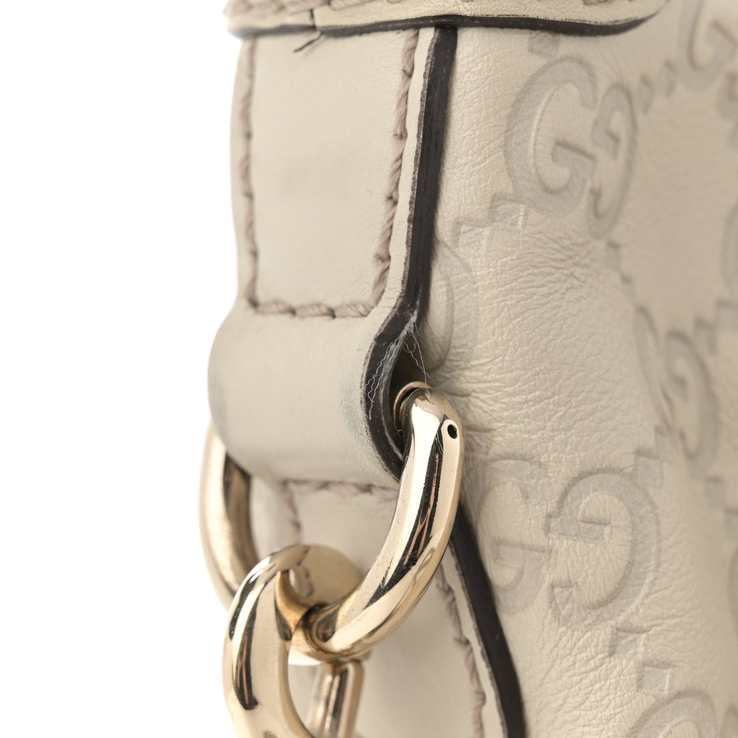Guccissima Medium Sukey Tote White