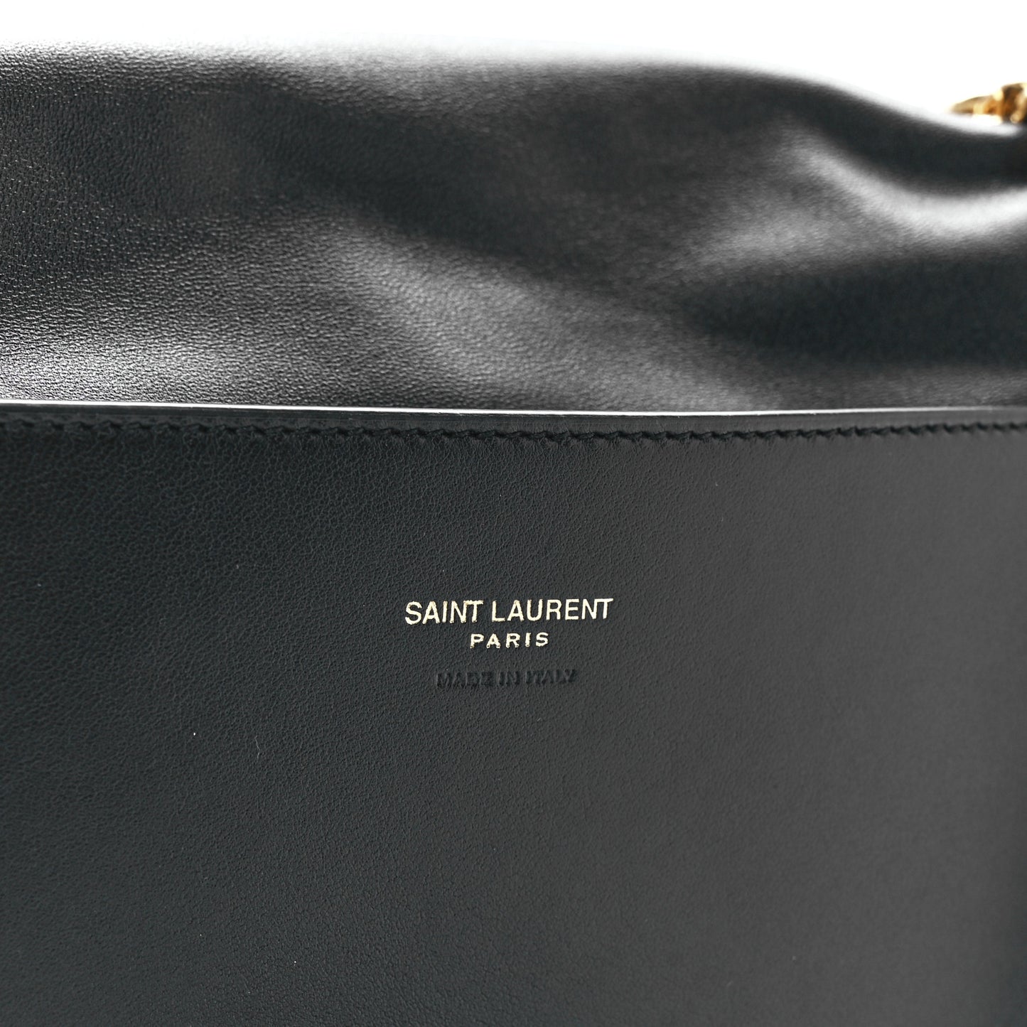 Smooth Calfskin Suede Medium Reversible Monogram Kate Satchel Black