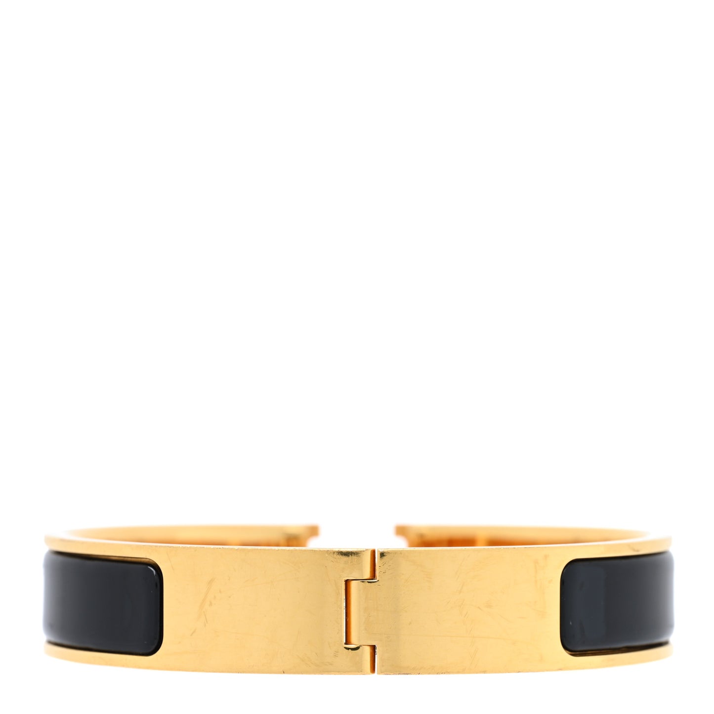 Enamel Narrow Clic Clac H Bracelet PM Black