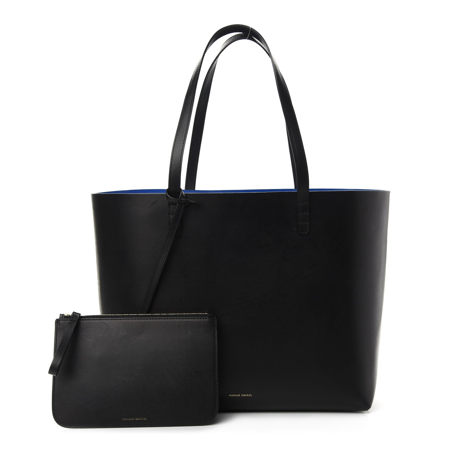Saffiano Large Shopping Tote Black Royal