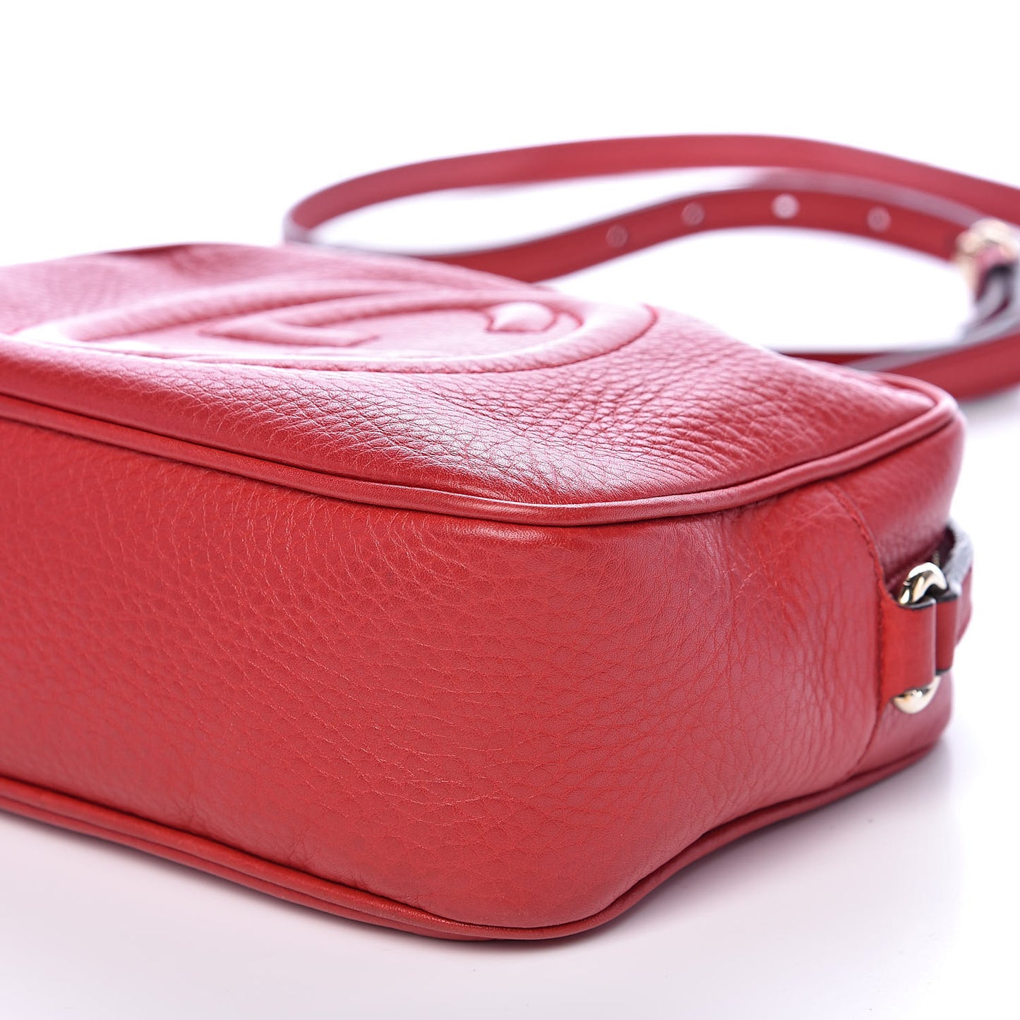 Pebbled Calfskin Small Soho Disco Bag Tabasco Red