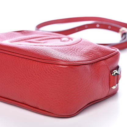 Gucci Pebbled Calfskin Small Soho Disco Bag Tabasco Red 9 of 12